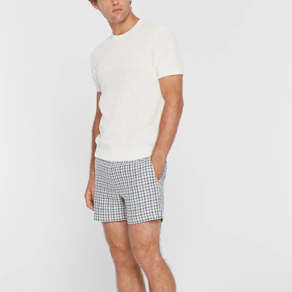 Jax Checkered 5" Shorts - New With Tags - NEVER WORN - Blue Multi